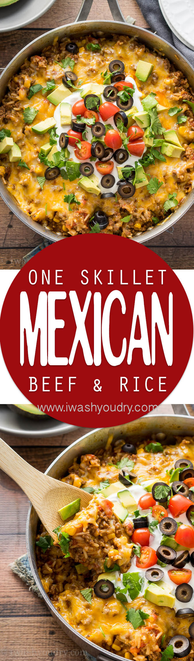 My whole family LOVED this One Skillet Mexican Beef and Rice dinner recipe! Super quick and easy and we ate the leftovers wrapped up in tortillas!