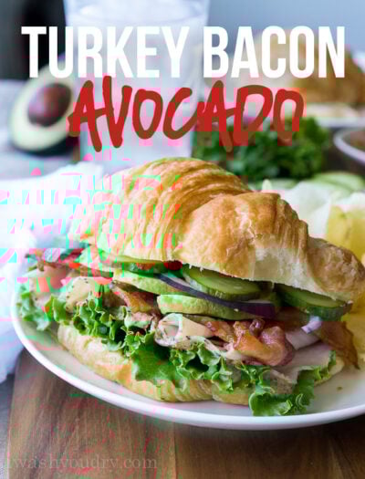 This Turkey Bacon Avocado Sandwich is my new go-to lunch recipe! So quick and easy and it tastes like it came from a famous deli!