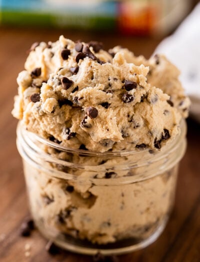 large cup of cookie dough