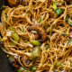 Vegetable Chow Mein with mushrooms and celery